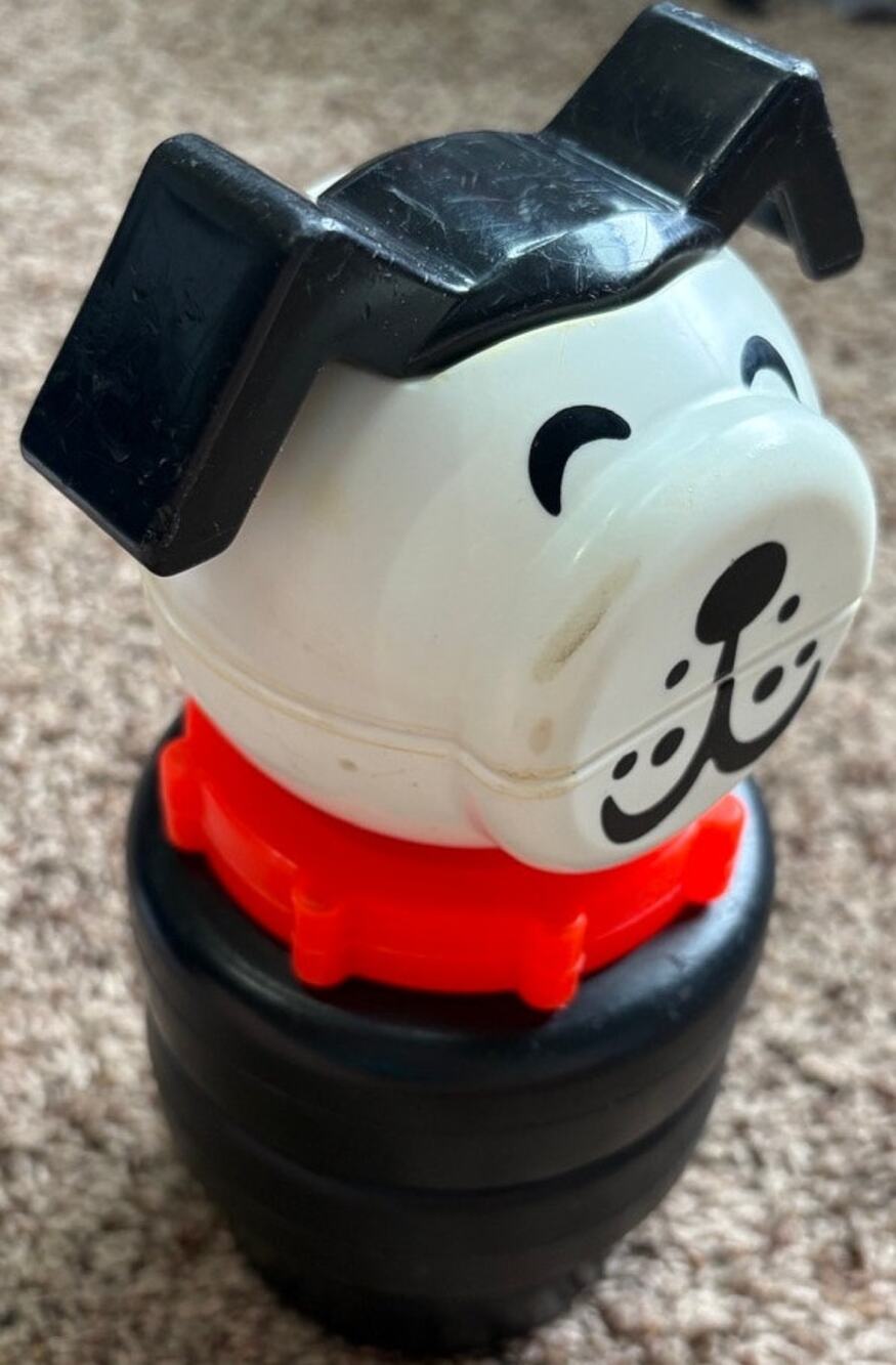 Vintage 70s Fisher Price Dog Stacking Toy Puzzle Model 659 Plastic